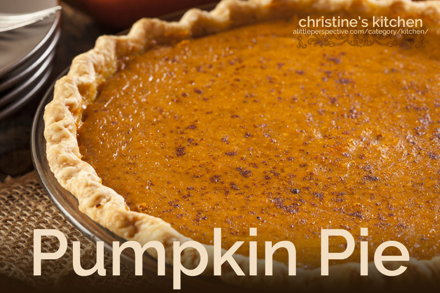 pumpkin pie | christine's kitchen at alittleperspective.com