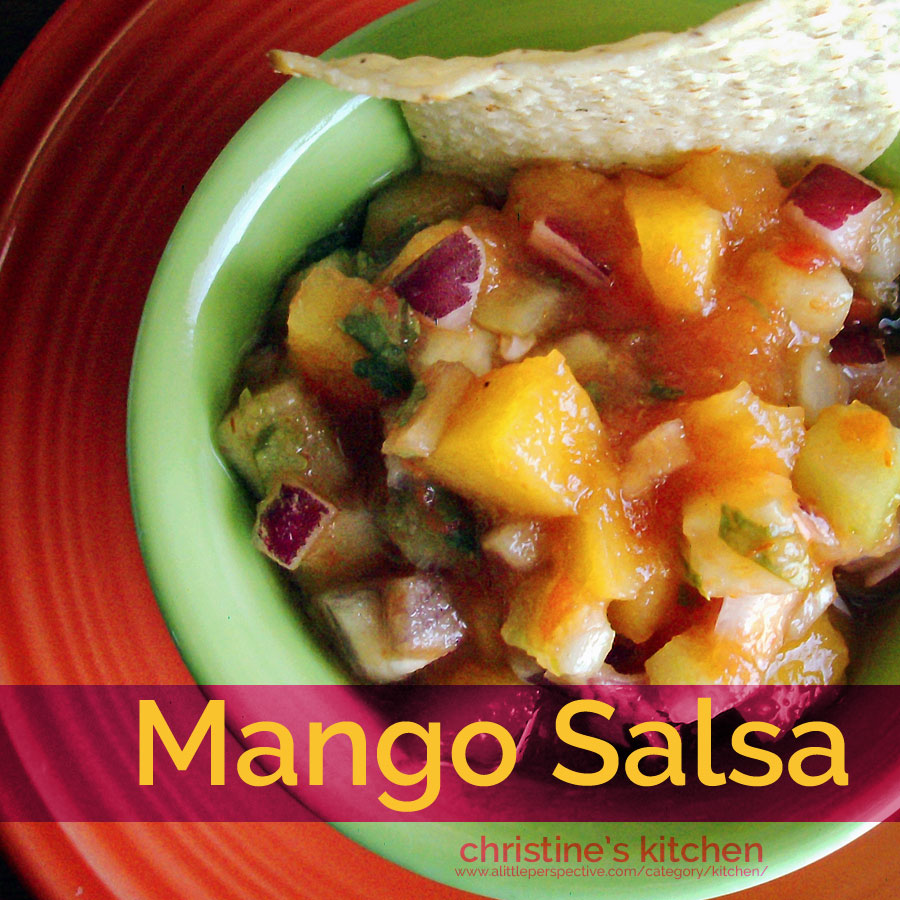 mango salsa | christine's kitchen at a little perspective