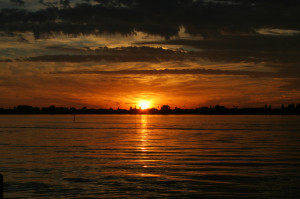 january 2011 sunset off the gulf coast of florida