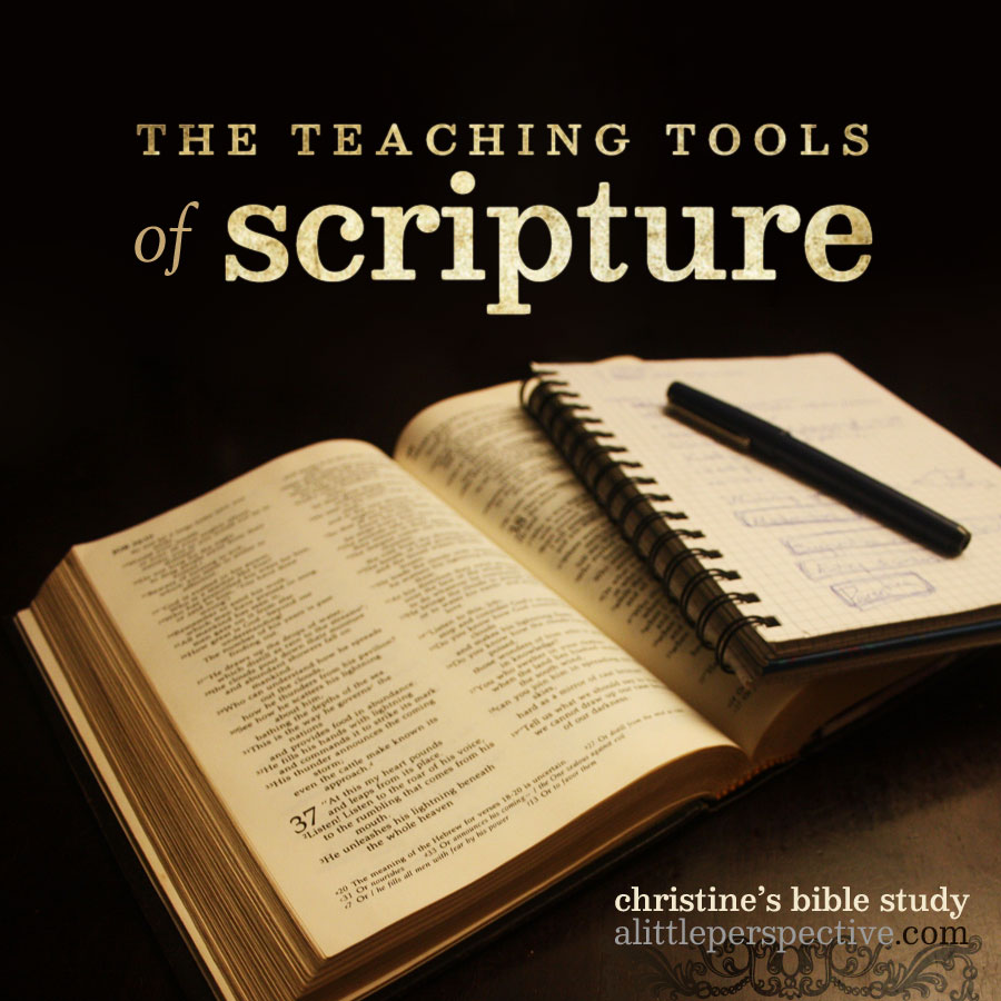 The teaching tools of scripture | christine's bible study at alittleperspective.com