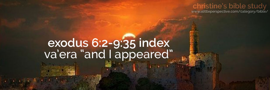 exodus 6:2-9:35 va'era "and I appeared" index