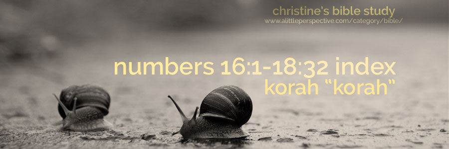 numbers 16:1-18:32 korah "korah" index | christine's bible study at a little perspective