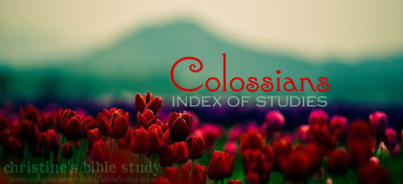 colossians index of studies