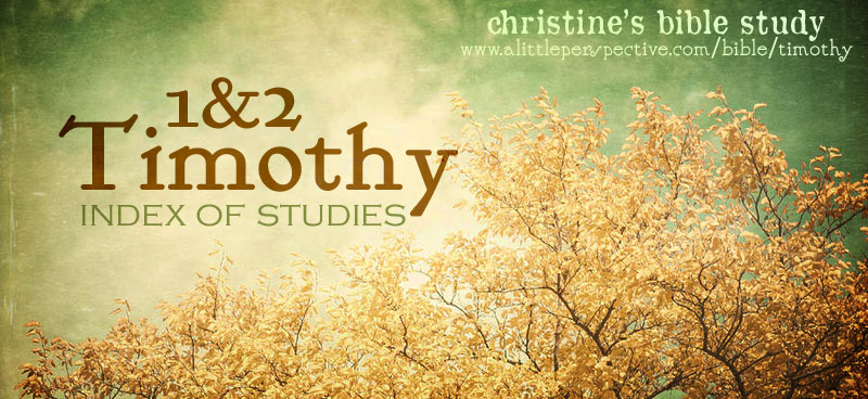 1 & 2 timothy index of studies