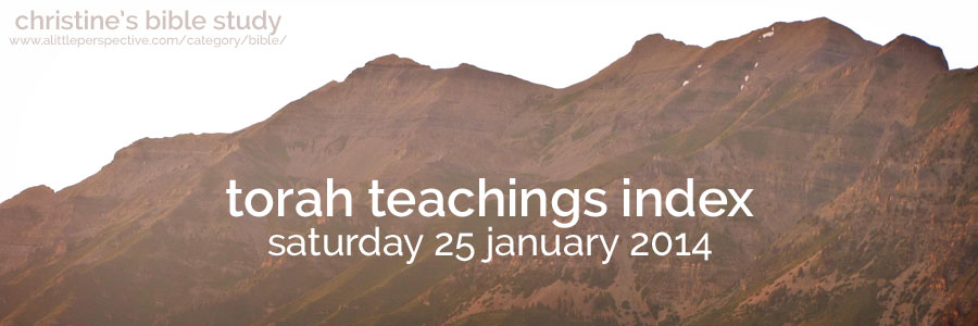 torah teachings index for saturday 25 january 2014