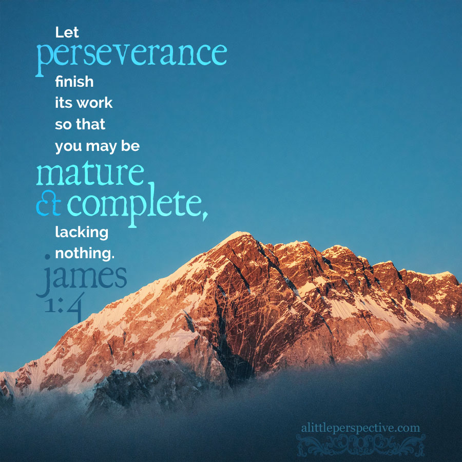 Jam 1:4 | scripture pictures at alittleperspective.com