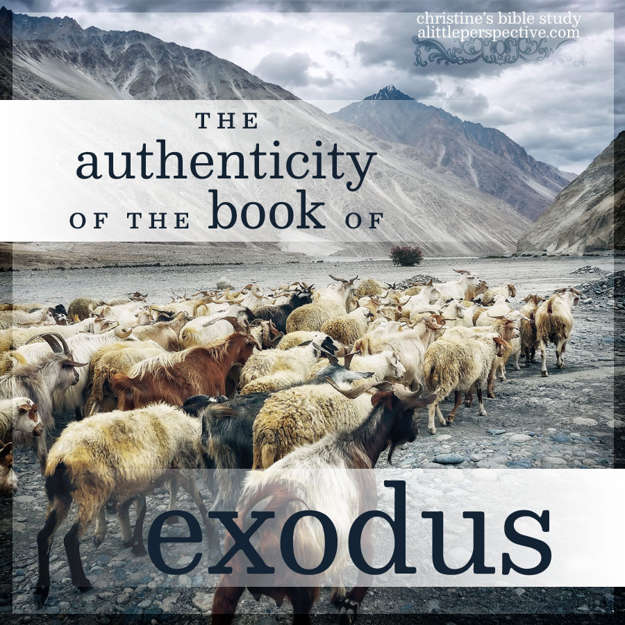 the authenticity of the book of exodus | christine's bible study at alittleperspective.com