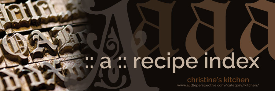 :: a :: recipe index