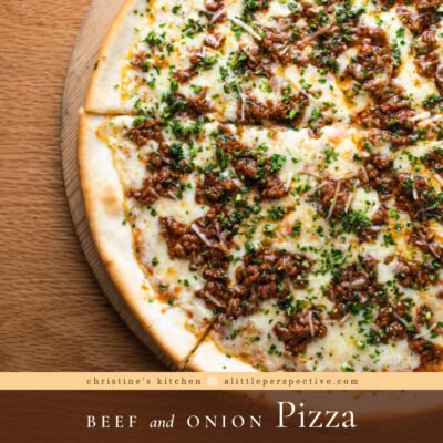 Beef and Onion Pizza