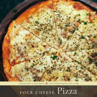 Four Cheese with Garlic Pizza