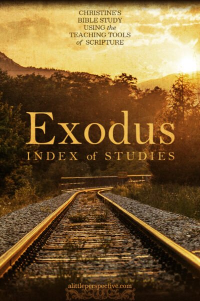 Exodus Index of Studies | Christine's Bible Study @ alittleperspective.com