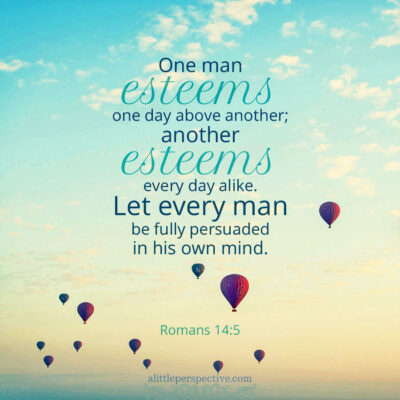 romans 14:5-6, esteeming days