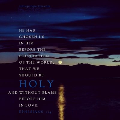 Ephesians 1, Before the foundation of the world