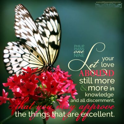 philippians 1, approve the things that are excellent