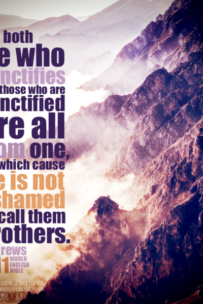 Heb 2:11 | scripture pictures at alittleperspective.com