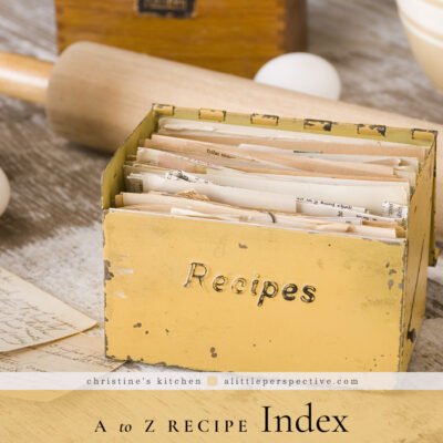 A to Z Recipe Index