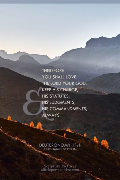 Deu 11:1 | Scripture Pictures @ alittleperspective.com
