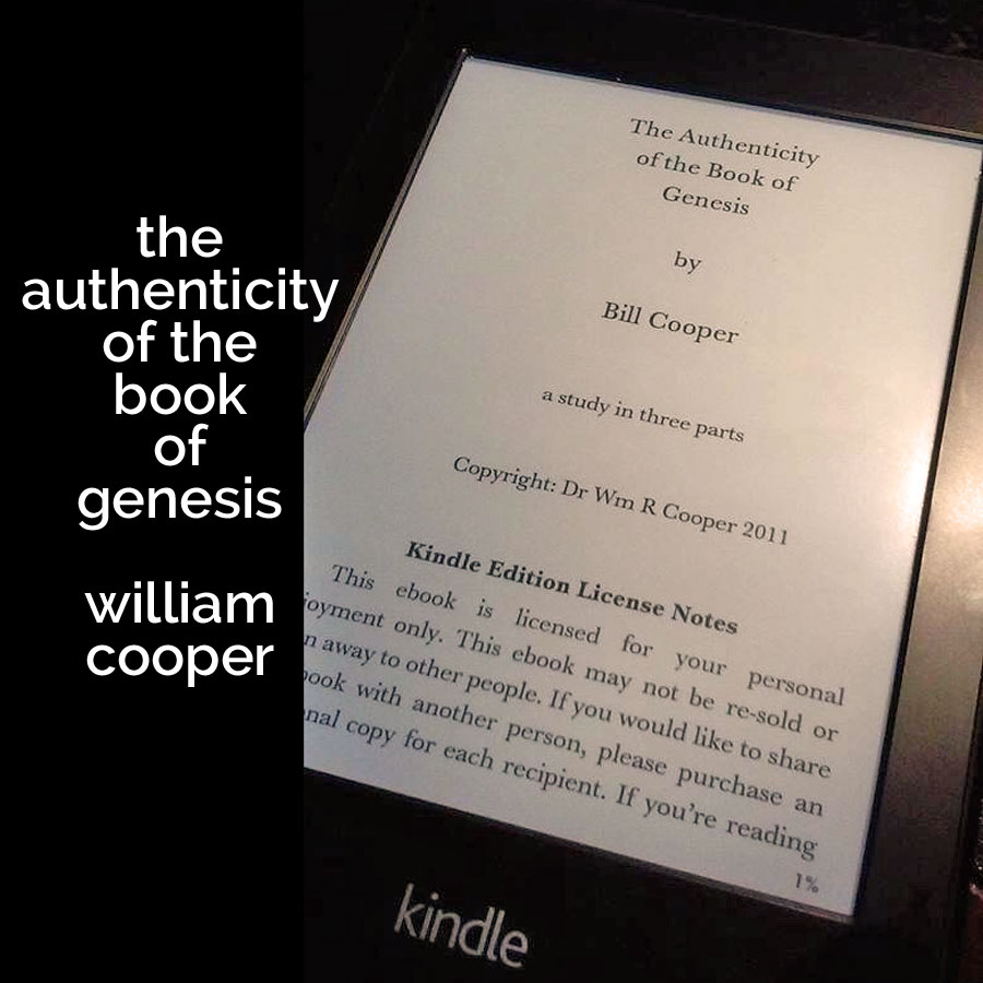 the authenticity of the book of genesis by bill cooper | a little perspective