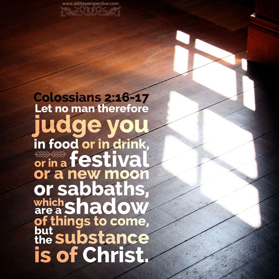 colossians 2, the shadow of things to come