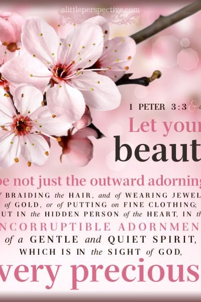 1 Pet 3:3-4 | scripture pictures at alittleperspective.com