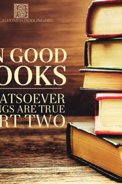On Good Books: Whatsoever Things are True, part two | alittleperspective.com