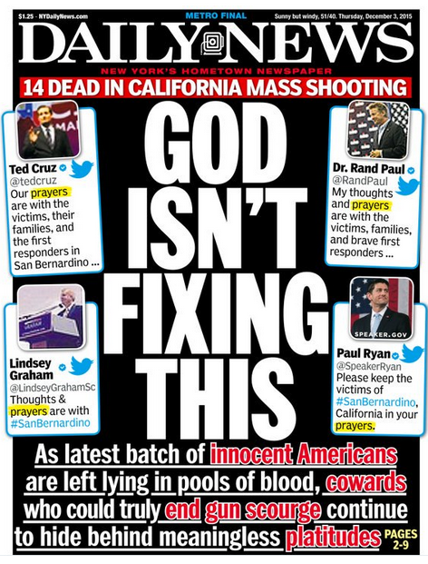 New York Daily News cover 12/03/2015