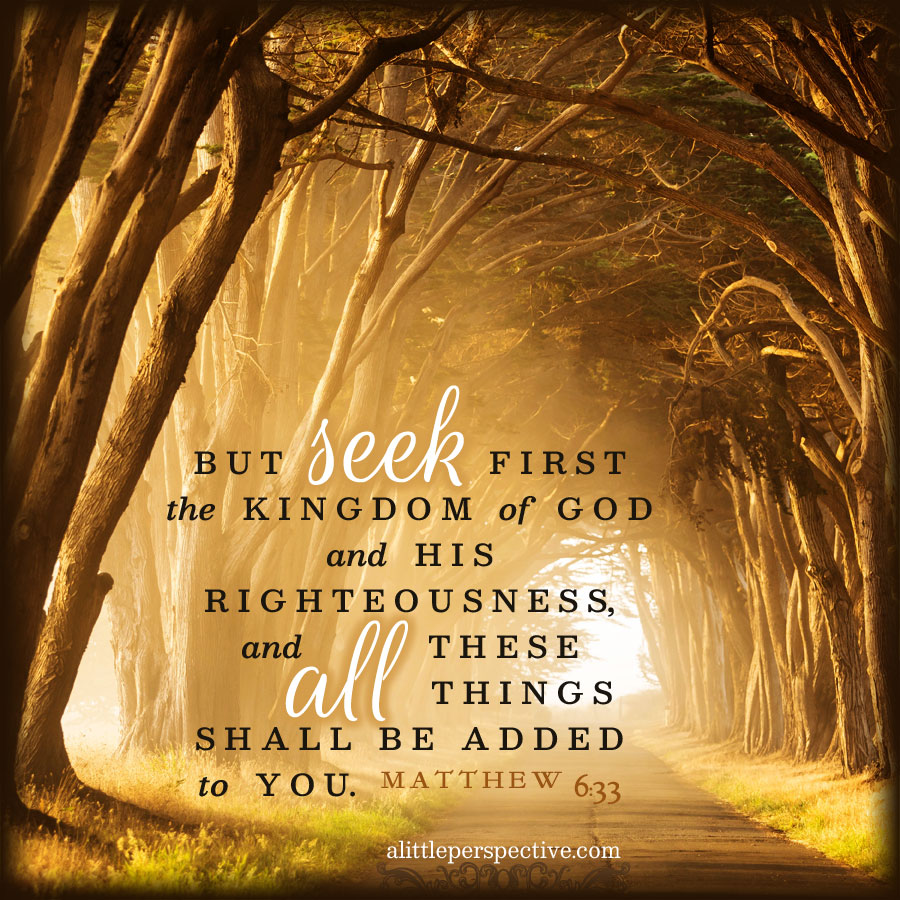 Seek ye first