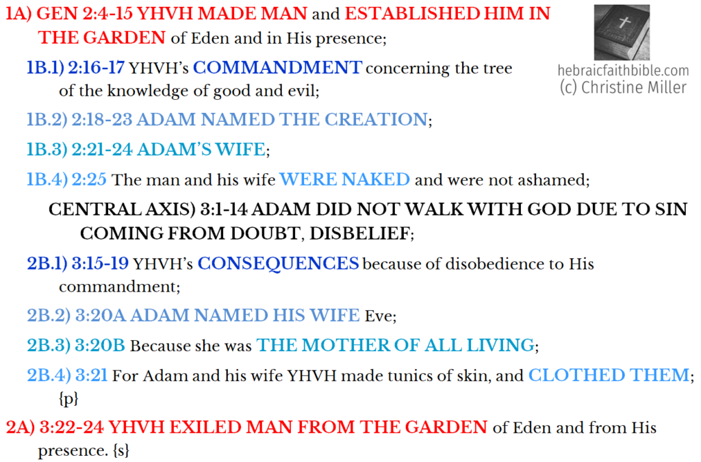 Gen 2:4-3:24 chiasm 3 | hebraicfaithbible.com