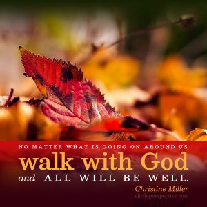 walk with God | Christine Miller @ alittleperspective.com