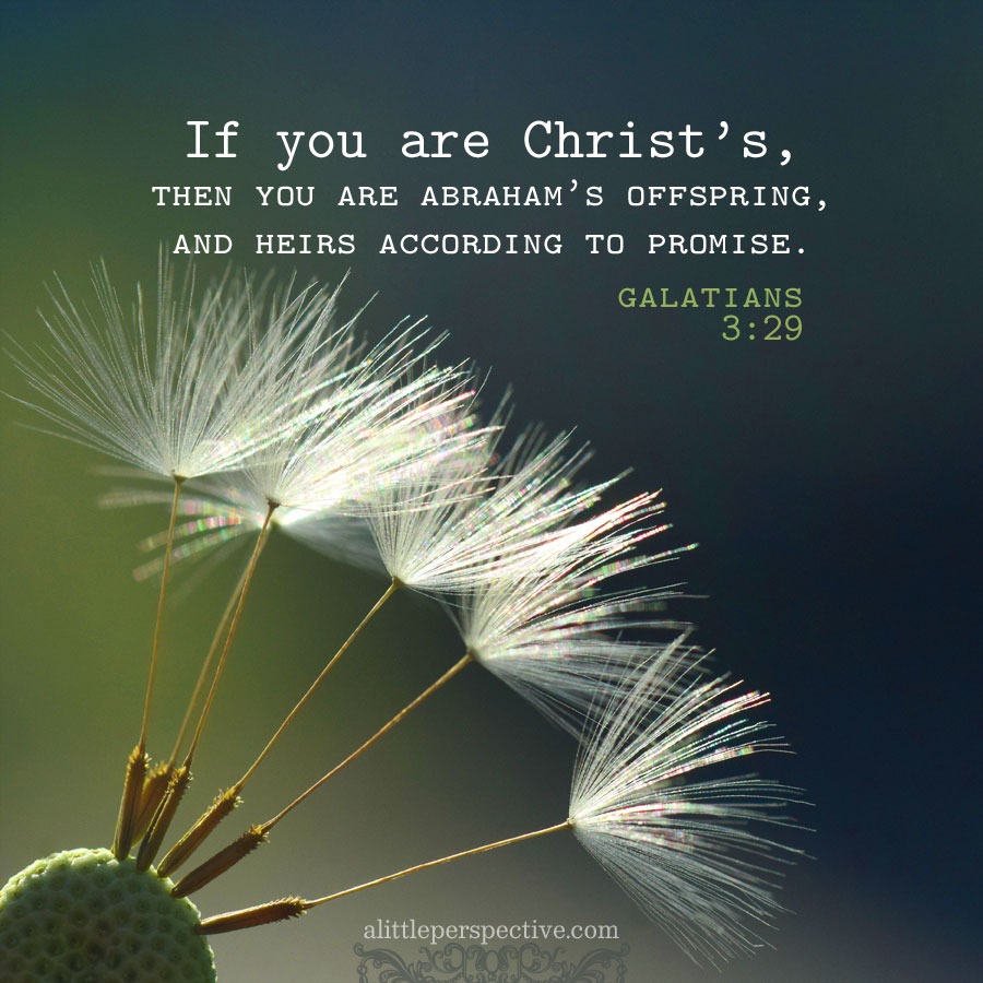 Gal 3:29 | scripture pictures at alittleperspective.com