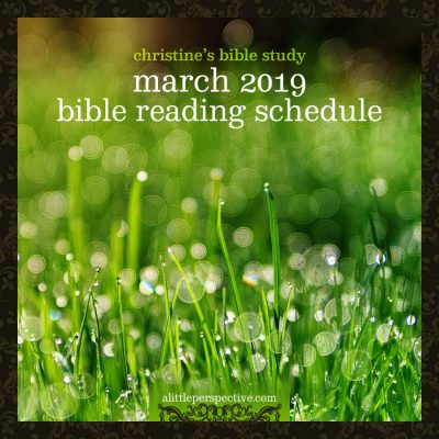 march 2019 bible reading schedule