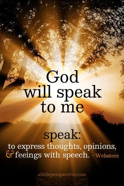 God will speak | book of truth @ alittleperspective.com