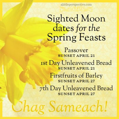 sighted moon dates for the spring feasts