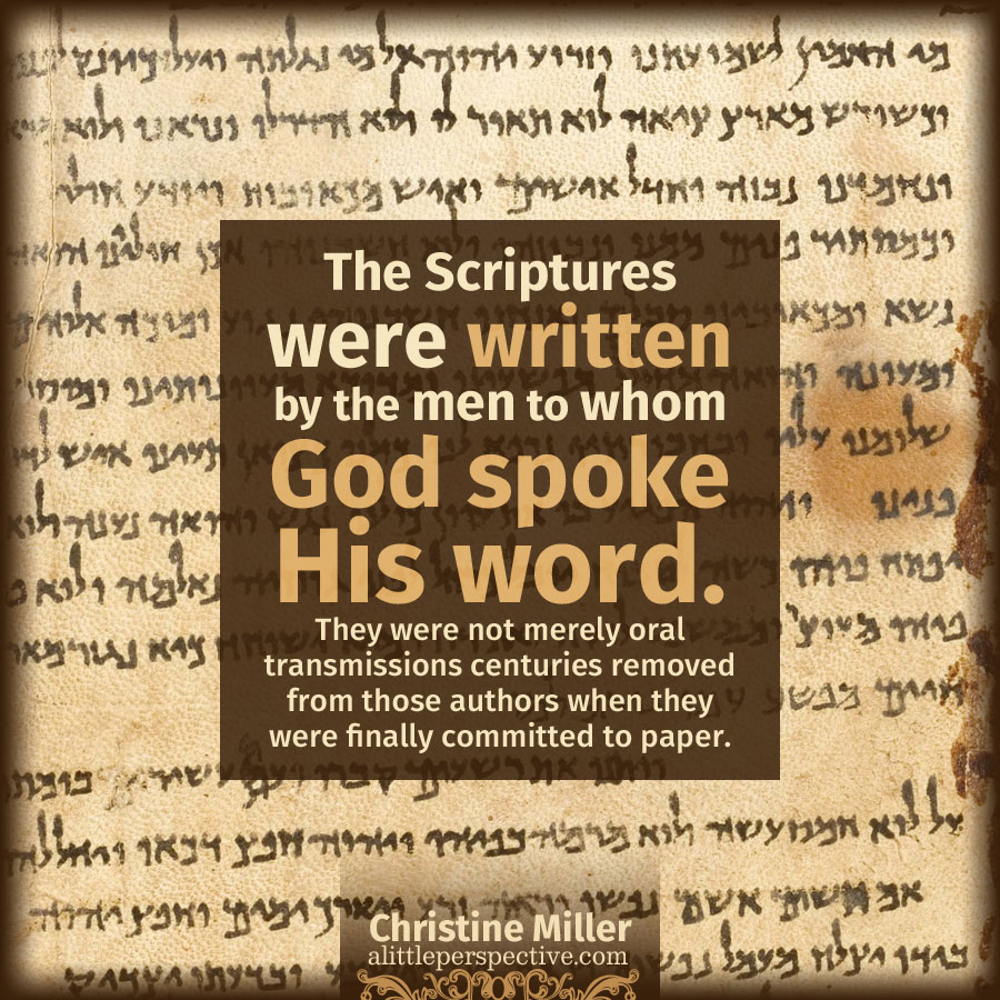 written scriptures | alittleperspective.com