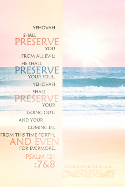 Psa 121:7-8 | Scripture Pictures @ alittleperspective.com