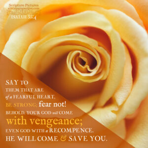Isa 35:4 | scripture pictures @ alittleperspective.com