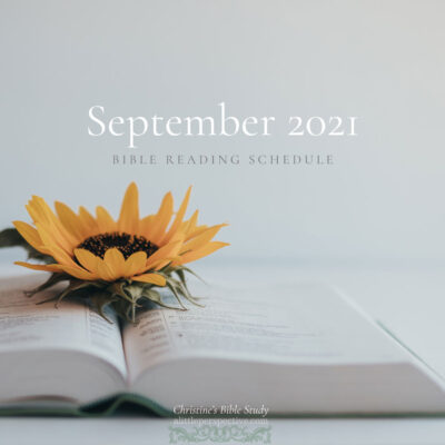 September 2021 Bible Reading Schedule
