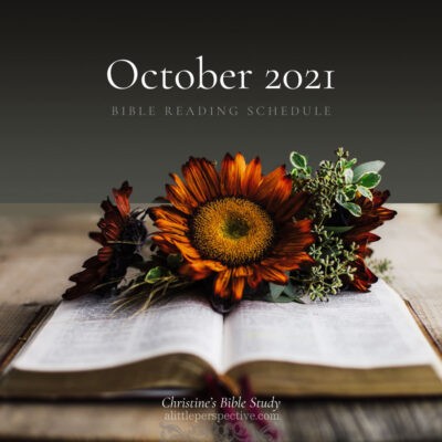 October 2021 Bible Reading Schedule