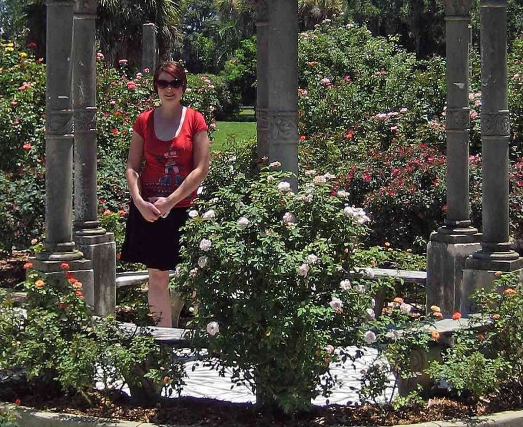 surrounded by roses