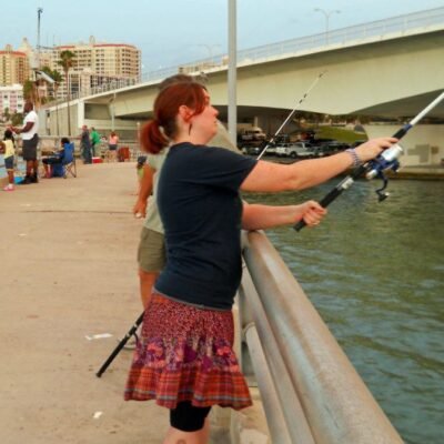 Fishing at Ringling Causeway
