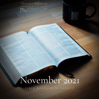 November 2021 Bible Reading Schedule