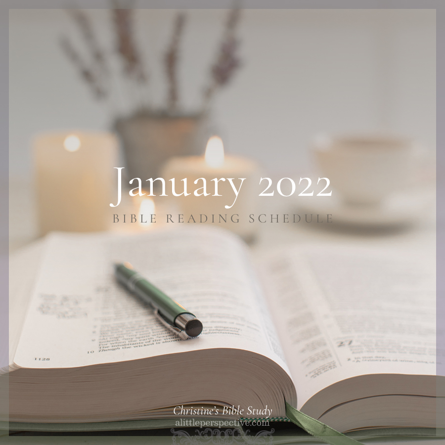 January 2022 Bible Reading Schedule | Christine's Bible Study @ alittleperspective.com