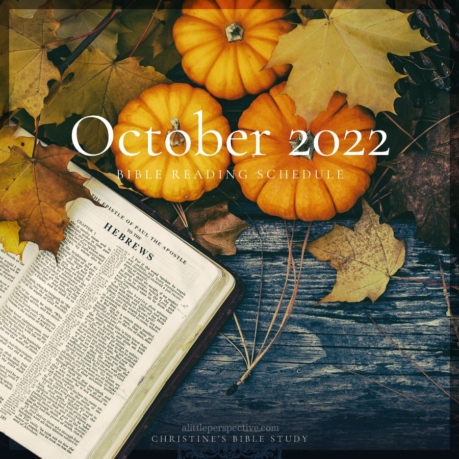 October 2022 Bible Reading Schedule | Christine's Bible Study @ alittleperspective.com