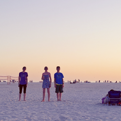 Picnic and sunset at the beach