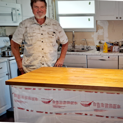 Butcher block countertop
