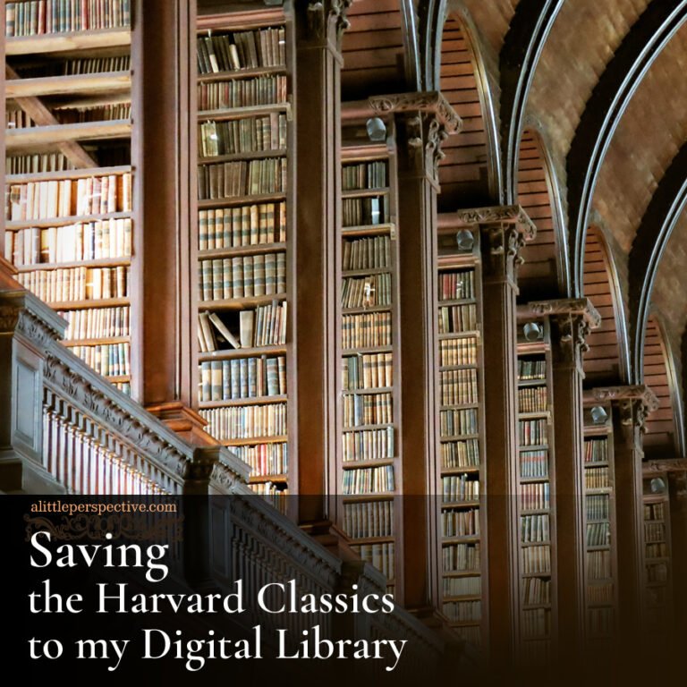 Saving The Harvard Classics To My Digital Library