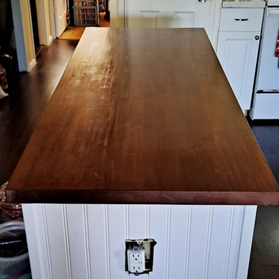 Butcherblock countertop installed!