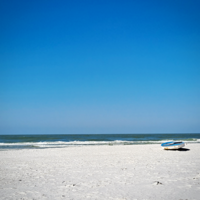 Coffee and croissants on the beach