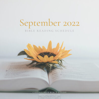 September 2022 Bible Reading Schedule