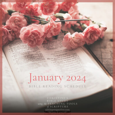January 2024 Bible Reading Schedule